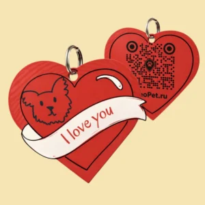 Адресник для собак с QR из пластика GeoPet ID: коллекция ярких дизайнов в ассортименте